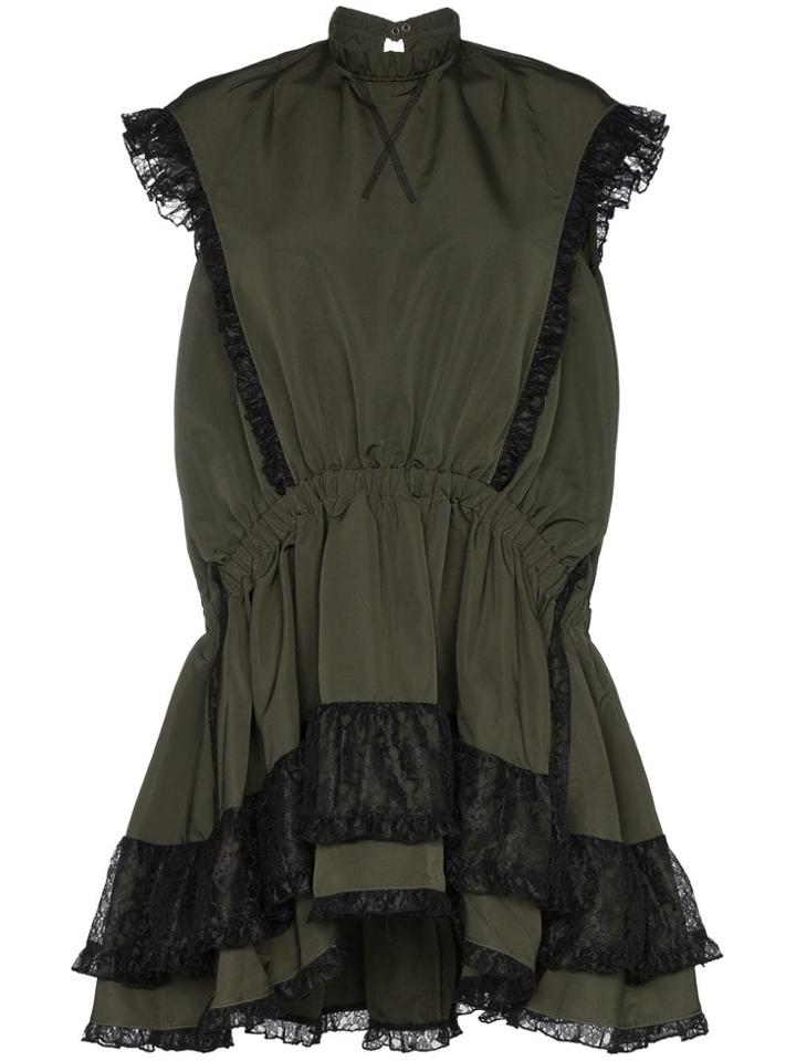 Sandy Liang Libby Sleeveless Ruffle Dress - Green