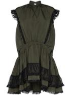 Sandy Liang Libby Sleeveless Ruffle Dress - Green
