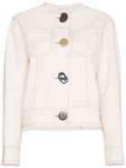 Rejina Pyo Erin Ecru Denim Jacket - Nude & Neutrals