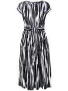 Woolrich Abstract Print Belted Dress - Black