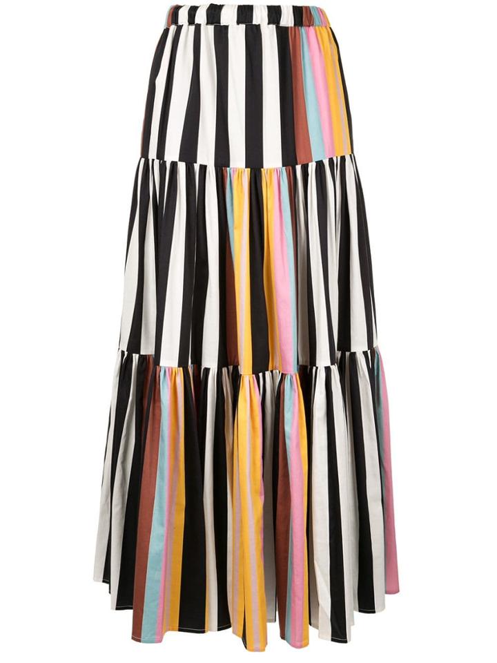 Tory Burch Striped Peasant Skirt - Multicolour