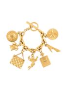 Chanel Vintage Charm Bracelet, Women's, Yellow/orange