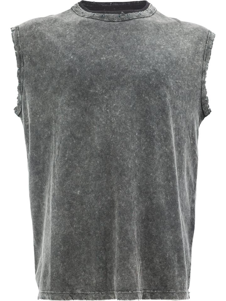 Saint Laurent Faded Sleeveless T-shirt - Black