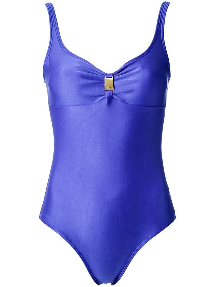 Lygia & Nanny V Neck Swimsuit, Women's, Size: 40, Blue, Polyamide/spandex/elastane