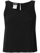 Chanel Pre-owned Silk Short Tank Top - Black