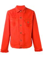 424 Fairfax - Buttoned Denim Jacket - Men - Cotton - Xl, Red, Cotton