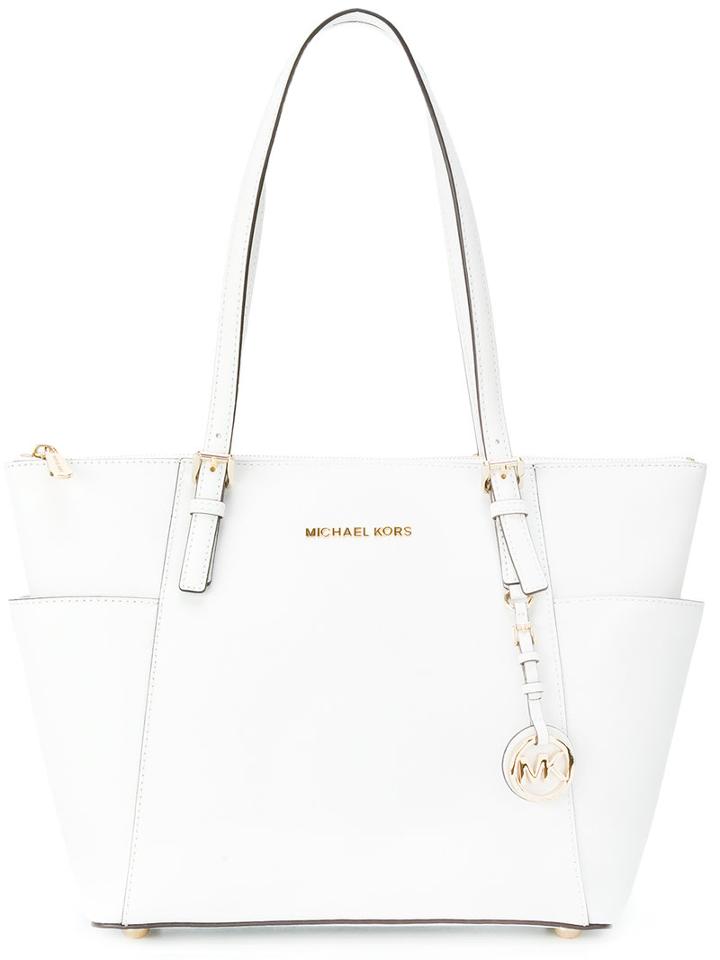 Michael Michael Kors - Double Handles Shoulder Bag - Women - Leather - One Size, White, Leather