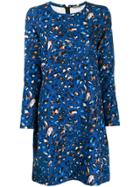 Altea Leopard Print Short Dress - Blue