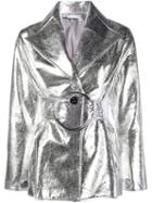 Rejina Pyo Metallic (grey) Jacket, Women's, Size: Small, Polyester/polyurethane
