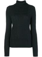 N.peal Cable Knit Roll Neck Sweater - Grey