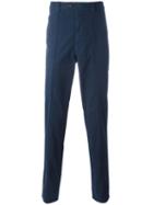 Brunello Cucinelli Plain Chinos, Men's, Size: 54, Blue, Cotton/spandex/elastane