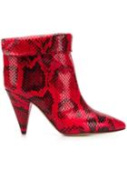 Isabel Marant Lisbo Ankle Boots - Red