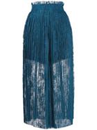 Mm6 Maison Margiela Pleated Trousers - Blue