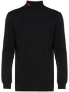 032c Black Embroidered Logo Turtleneck