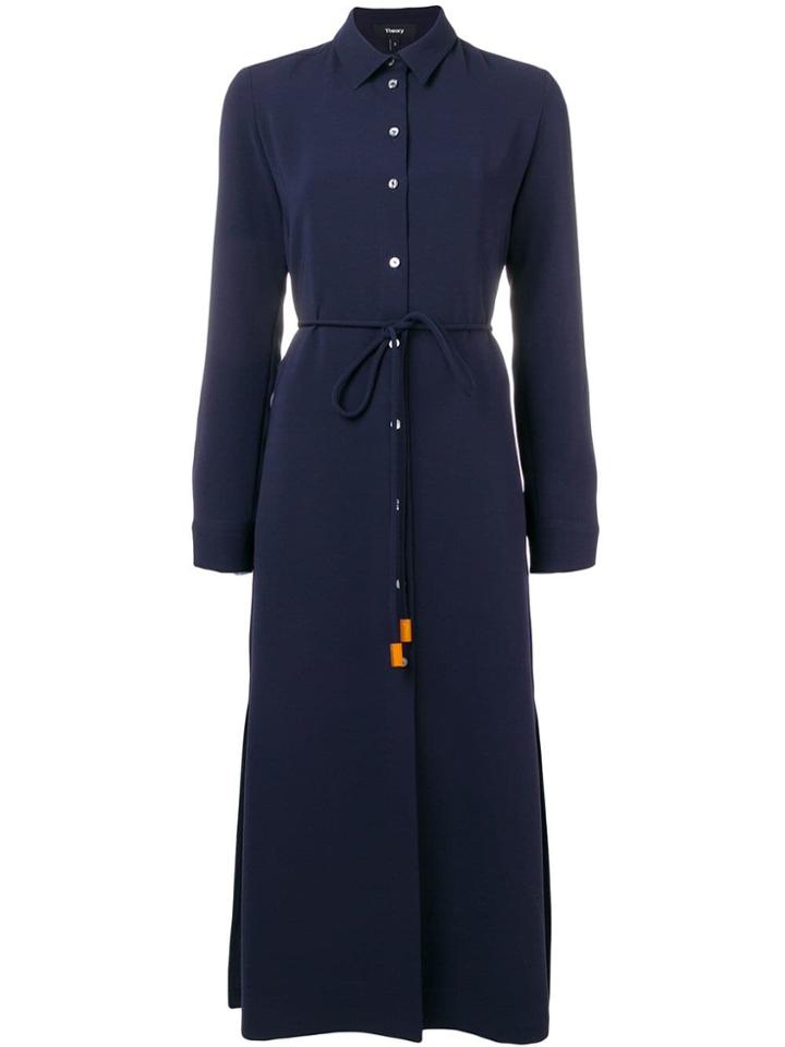 Theory Mid-length Shirt Dress - Blue