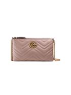 Gucci - Gg Marmont Mini Chain Bag - Women - Leather/gold Tone Alloy - One Size, Nude/neutrals, Leather/gold Tone Alloy