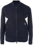 Neil Barrett Zipped Sports Jacket, Men's, Size: Medium, Blue, Cotton/viscose/polyester/viscose
