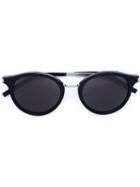 Saint Laurent Round Frame Sunglasses, Men's, Black, Acetate