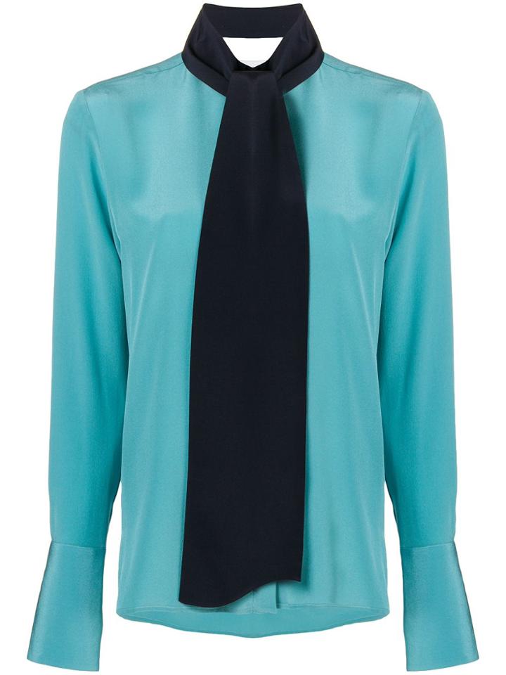 Victoria Victoria Beckham Scarf Neck Shirt - Blue