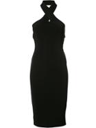 T By Alexander Wang Fitted Halter Neck Dress - Black