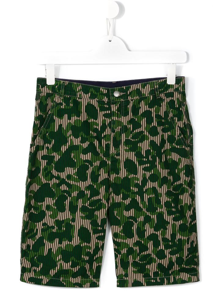 Stella Mccartney Kids Printed Chino Shorts, Boy's, Size: 14 Yrs, Green
