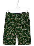 Stella Mccartney Kids Printed Chino Shorts, Boy's, Size: 14 Yrs, Green