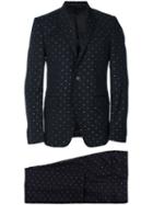 Givenchy - Stitch Detail Two-piece Suit - Men - Cotton/polyamide/acetate/metallic Fibre - 46, Black, Cotton/polyamide/acetate/metallic Fibre