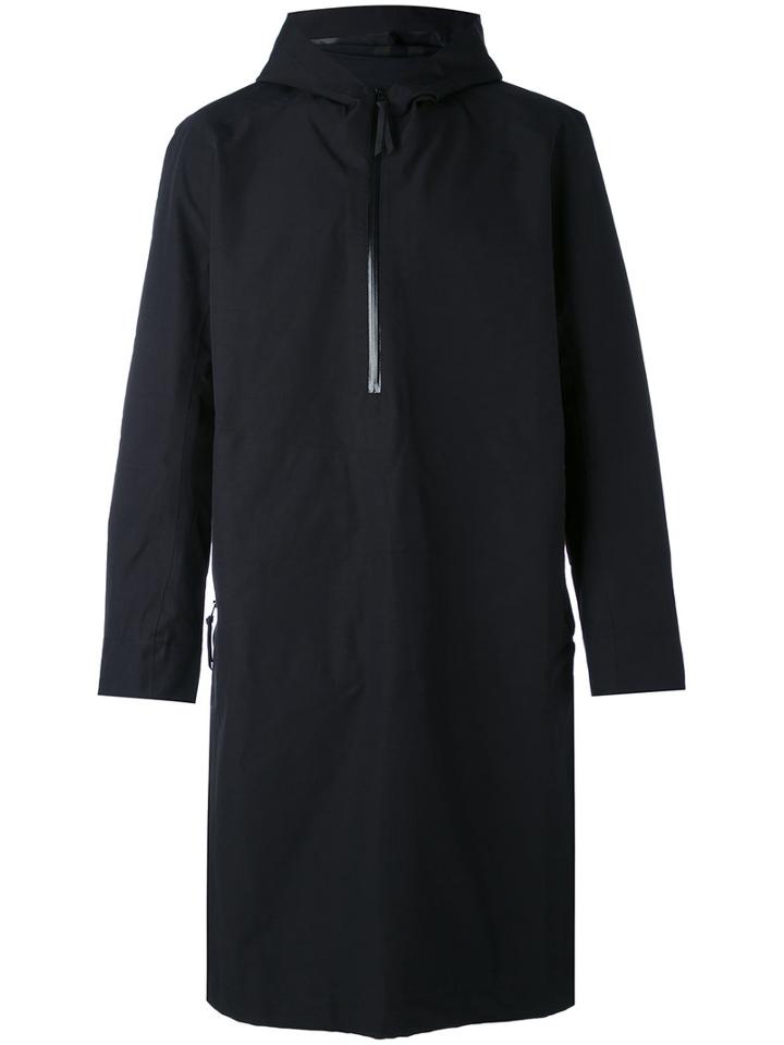 11 By Boris Bidjan Saberi - Half Zip Raincoat - Men - Cotton/nylon/polyester - L, Black, Cotton/nylon/polyester