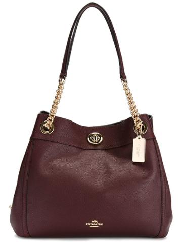 Coach Turn Lock Tote - Red