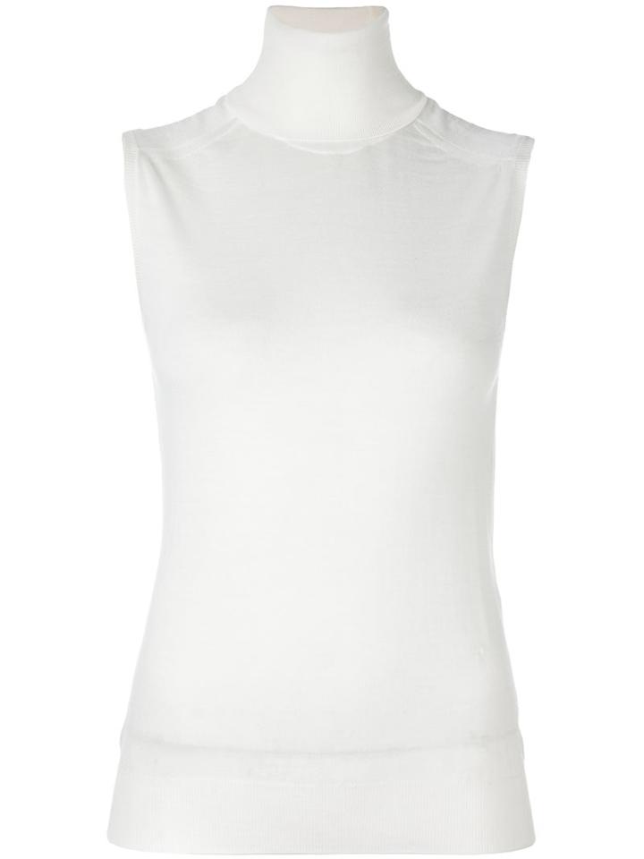 Victoria Beckham Polo Neck Jumper, Women's, Size: 1, White, Wool