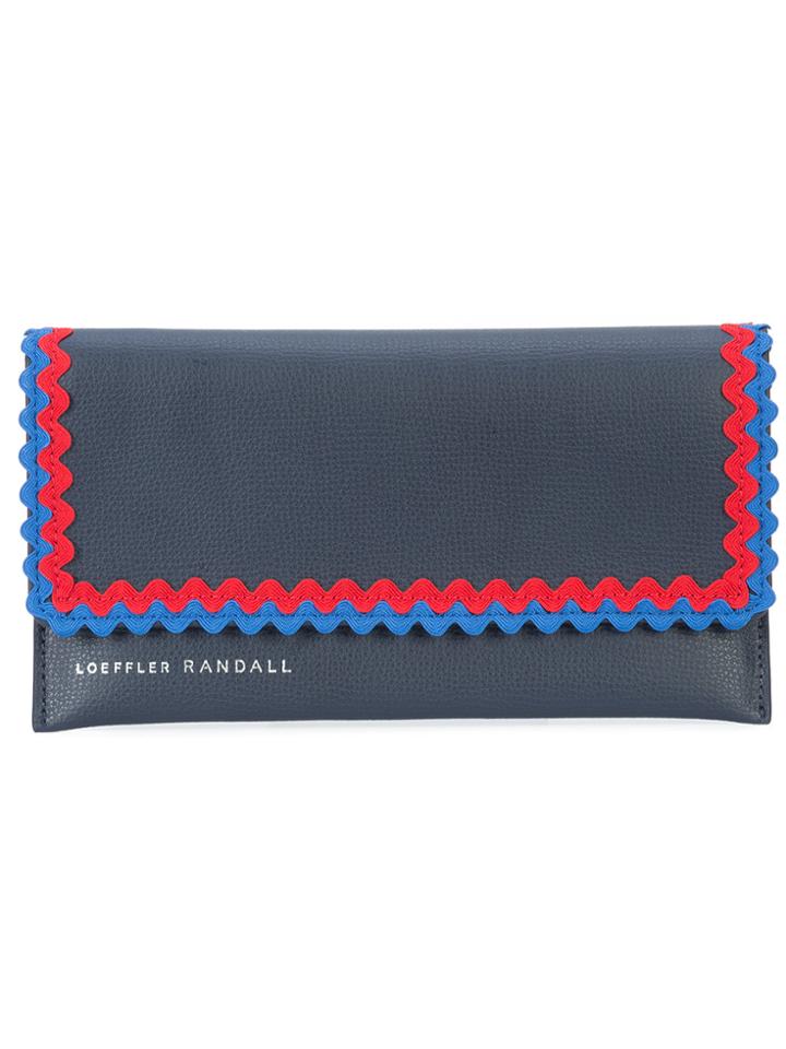 Loeffler Randall Ruffled Trim Wallet - Blue