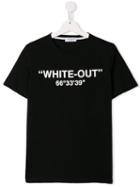 Paolo Pecora Kids Teen Slogan Print T-shirt - Black