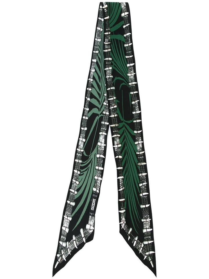Rockins Leaf Print Scarf, Women's, Black, Silk