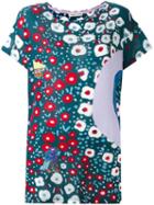 Tsumori Chisato Floral Print T-shirt, Women's, Size: 3, Green, Polyurethane/lyocell