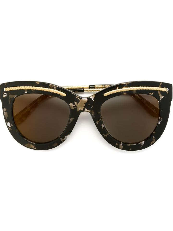 Bottega Veneta Eyewear Cat Eye Frame Sunglasses