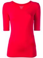 Majestic Filatures Scoop Neck T-shirt, Women's, Size: Ii, Red, Viscose/spandex/elastane