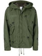 As65 Palm Embroidered Parka - Green