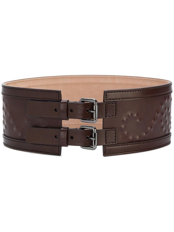 Alberta Ferretti Wide Bukle Belt - Brown