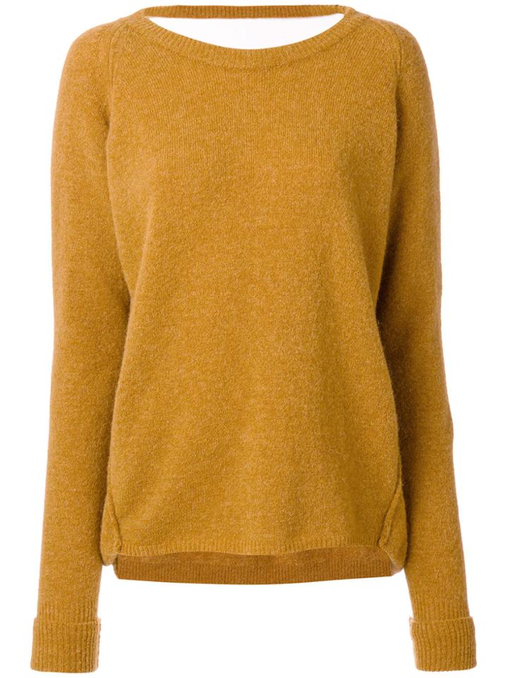 Humanoid Open Back Sweater - Yellow & Orange