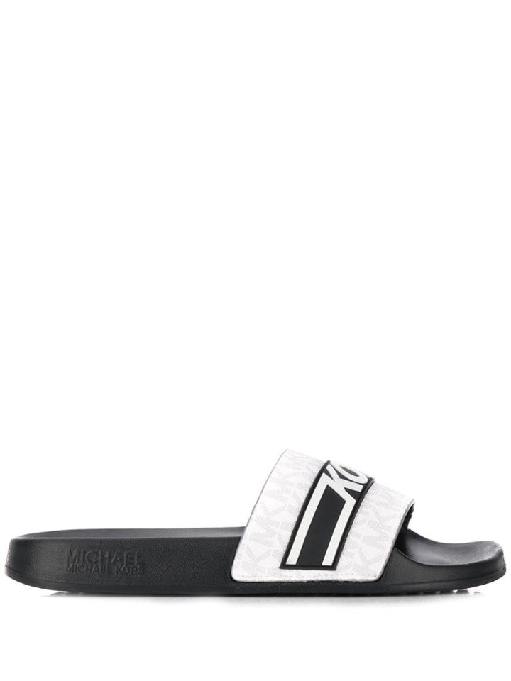 Michael Michael Kors Logo Slides - Black
