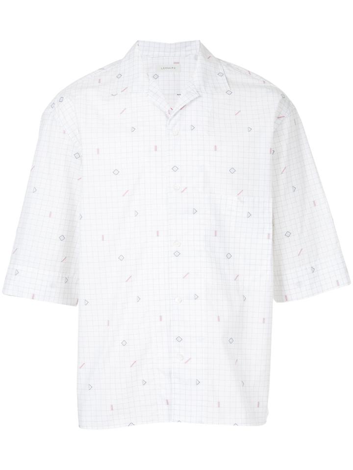 Lemaire Checked Shirt - White