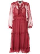 Lee Mathews Hayley Georgette Dress - Red