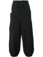 Aganovich Loose Fit Trousers, Men's, Size: 48, Black, Cotton
