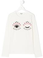 Kenzo Kids Winking Eye Print T-shirt - Nude & Neutrals