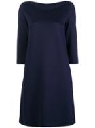 Antonelli Slash Neck Mini Dress - Blue