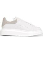Alexander Mcqueen Extended Sole Sneakers, Men's, Size: 44, White, Calf Leather/suede/leather/rubber