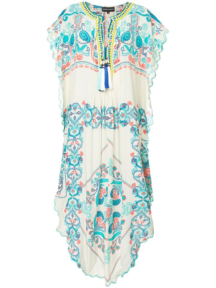Hemant And Nandita Beaded Tassel Kaftan - Multicolour