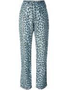 Fendi Vintage Leopard Slim Trousers - Blue