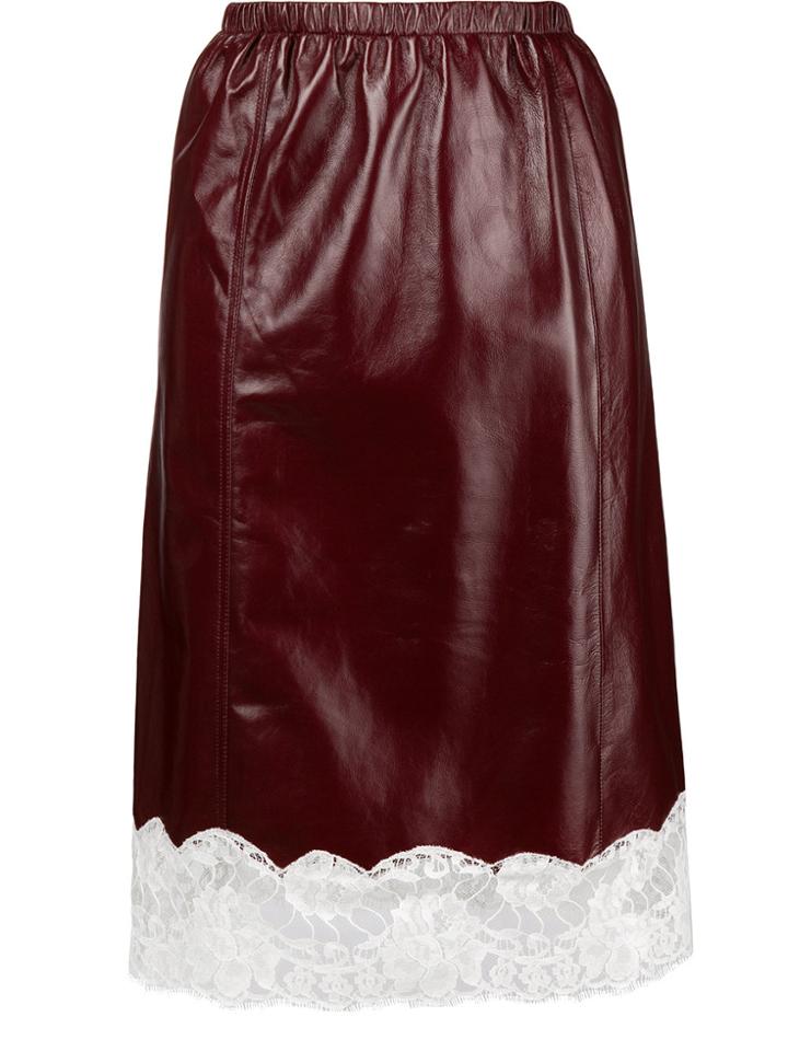 Calvin Klein 205w39nyc Lace Straight Skirt - Red