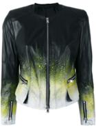 Sylvie Schimmel Ink Splatter Jacket, Women's, Size: 40, Black, Lamb Skin